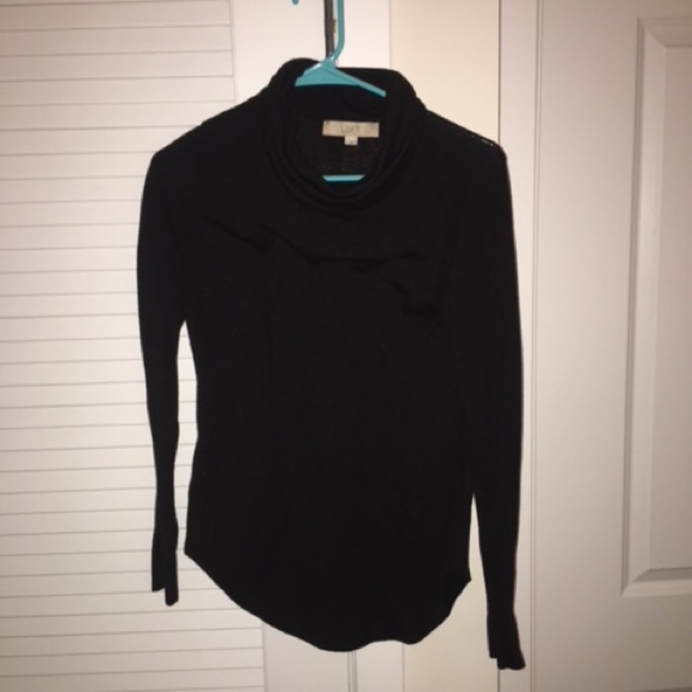 Loft Cowl Neck Cotton Shirt